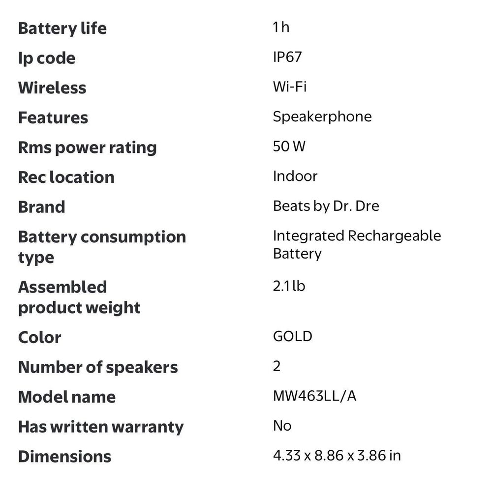 New Genuine Beats Pill Champagne Gold Portable Bluetooth Speaker MW463LL/A - Picture 8 of 8